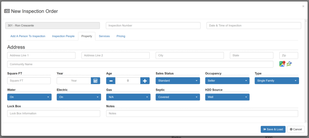 Integration while Creating Inspection